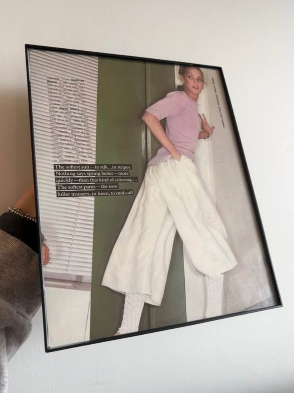 Geoffrey Beene / Perry Ellis Fashion Ad -1970s framed advertisement wall art